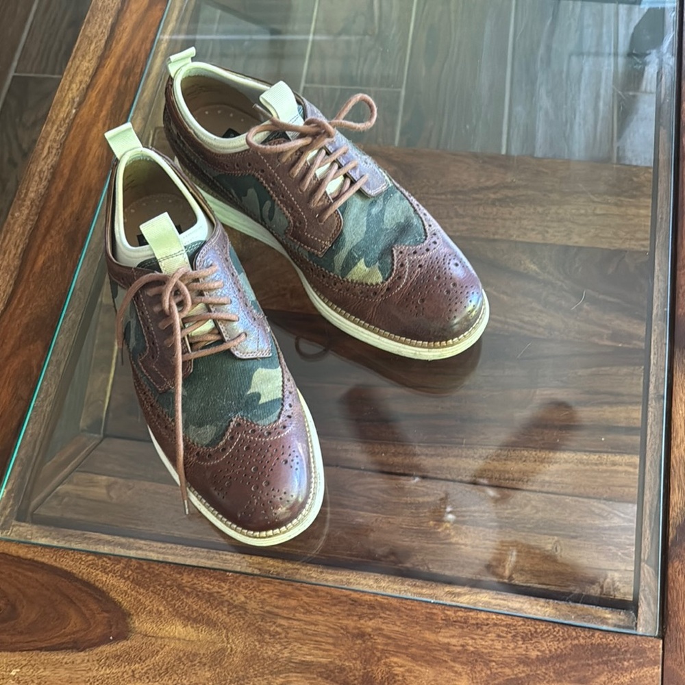 Cole Haan Brown and Green Oxford Shoes
